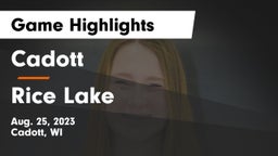 Cadott  vs Rice Lake Game Highlights - Aug. 25, 2023