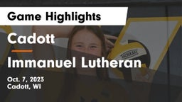 Cadott  vs Immanuel Lutheran Game Highlights - Oct. 7, 2023
