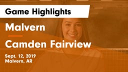 Malvern  vs Camden Fairview Game Highlights - Sept. 12, 2019