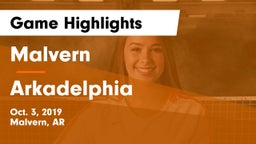 Malvern  vs Arkadelphia Game Highlights - Oct. 3, 2019