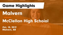 Malvern  vs McClellan High Schoiol Game Highlights - Oct. 10, 2019