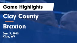Clay County  vs Braxton Game Highlights - Jan. 3, 2019