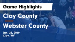 Clay County  vs Webster County  Game Highlights - Jan. 25, 2019