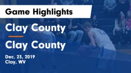 Clay County  vs Clay County  Game Highlights - Dec. 23, 2019