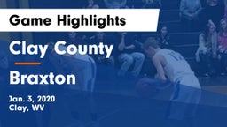 Clay County  vs Braxton Game Highlights - Jan. 3, 2020