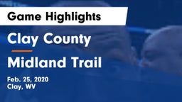Clay County  vs Midland Trail Game Highlights - Feb. 25, 2020
