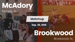 Matchup: McAdory  vs. Brookwood  2016