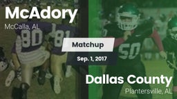 Matchup: McAdory  vs. Dallas County  2017