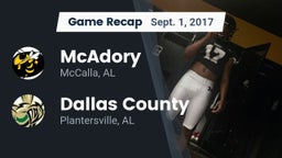 Recap: McAdory  vs. Dallas County  2017
