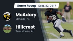 Recap: McAdory  vs. Hillcrest  2017