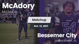 Matchup: McAdory  vs. Bessemer City  2017