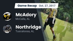 Recap: McAdory  vs. Northridge  2017