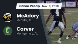 Recap: McAdory  vs. Carver  2018