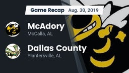 Recap: McAdory  vs. Dallas County  2019