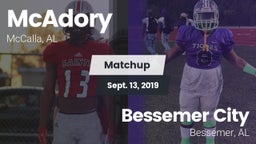 Matchup: McAdory  vs. Bessemer City  2019