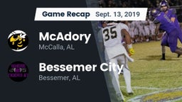 Recap: McAdory  vs. Bessemer City  2019