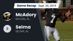 Recap: McAdory  vs. Selma  2019