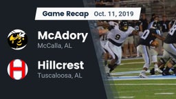 Recap: McAdory  vs. Hillcrest  2019