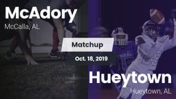 Matchup: McAdory  vs. Hueytown  2019
