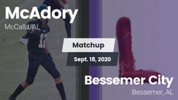 Matchup: McAdory  vs. Bessemer City  2020