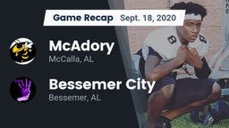 Recap: McAdory  vs. Bessemer City  2020
