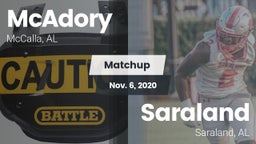Matchup: McAdory  vs. Saraland  2020