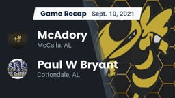 Recap: McAdory  vs. Paul W Bryant  2021