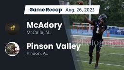 Recap: McAdory  vs. Pinson Valley  2022