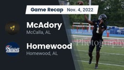Recap: McAdory  vs. Homewood  2022