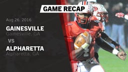 Recap: Gainesville  vs. Alpharetta  2016