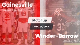 Matchup: Gainesville High vs. Winder-Barrow  2017