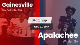 Matchup: Gainesville High vs. Apalachee  2017