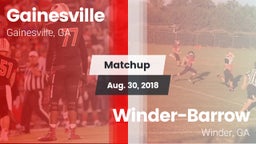 Matchup: Gainesville High vs. Winder-Barrow  2018