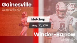 Matchup: Gainesville High vs. Winder-Barrow  2018