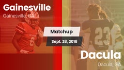 Matchup: Gainesville High vs. Dacula  2018