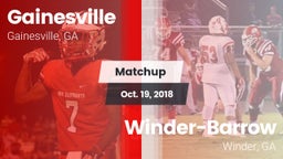 Matchup: Gainesville High vs. Winder-Barrow  2018