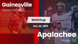 Matchup: Gainesville High vs. Apalachee  2018