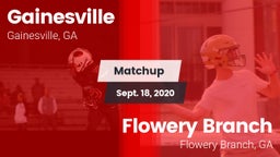 Matchup: Gainesville High vs. Flowery Branch  2020