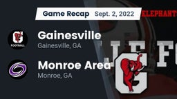 Recap: Gainesville  vs. Monroe Area  2022