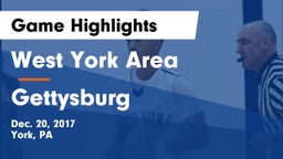 West York Area  vs Gettysburg Game Highlights - Dec. 20, 2017
