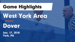 West York Area  vs Dover Game Highlights - Jan. 17, 2018