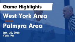 West York Area  vs Palmyra Area  Game Highlights - Jan. 20, 2018