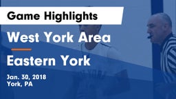 West York Area  vs Eastern York  Game Highlights - Jan. 30, 2018