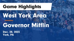 West York Area  vs Governor Mifflin   Game Highlights - Dec. 28, 2023