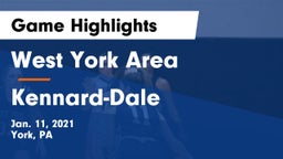 West York Area  vs Kennard-Dale  Game Highlights - Jan. 11, 2021