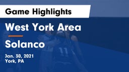 West York Area  vs Solanco  Game Highlights - Jan. 30, 2021