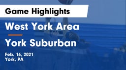 West York Area  vs York Suburban  Game Highlights - Feb. 16, 2021