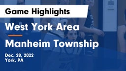 West York Area  vs Manheim Township  Game Highlights - Dec. 28, 2022