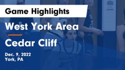 West York Area  vs Cedar Cliff  Game Highlights - Dec. 9, 2022