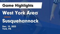 West York Area  vs Susquehannock  Game Highlights - Dec. 15, 2023